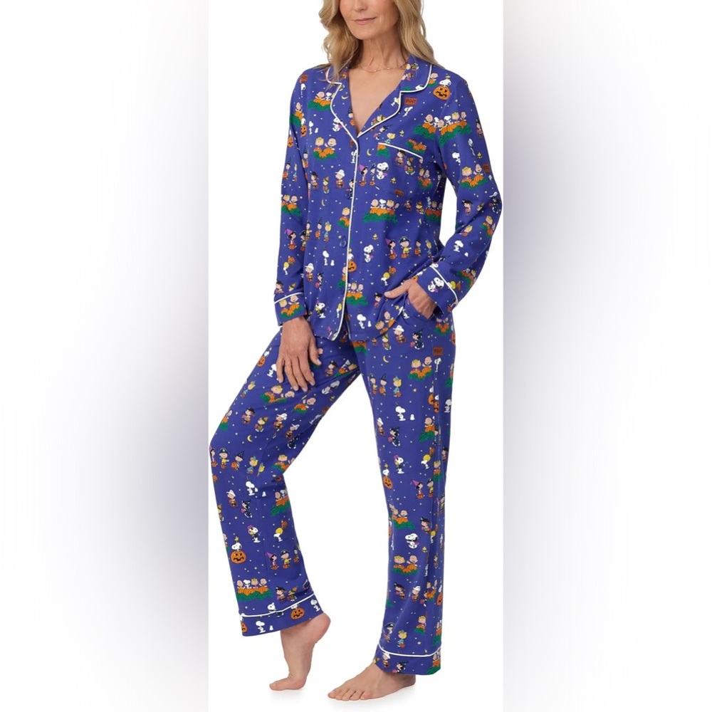 BedHead PJs x Peanuts Gang Halloween Cotton Knit Long Sleeve Classic PJ Set XL